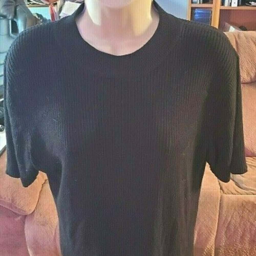 Sage Harbor Top Vertical Stripes Sh Sleeve Size M